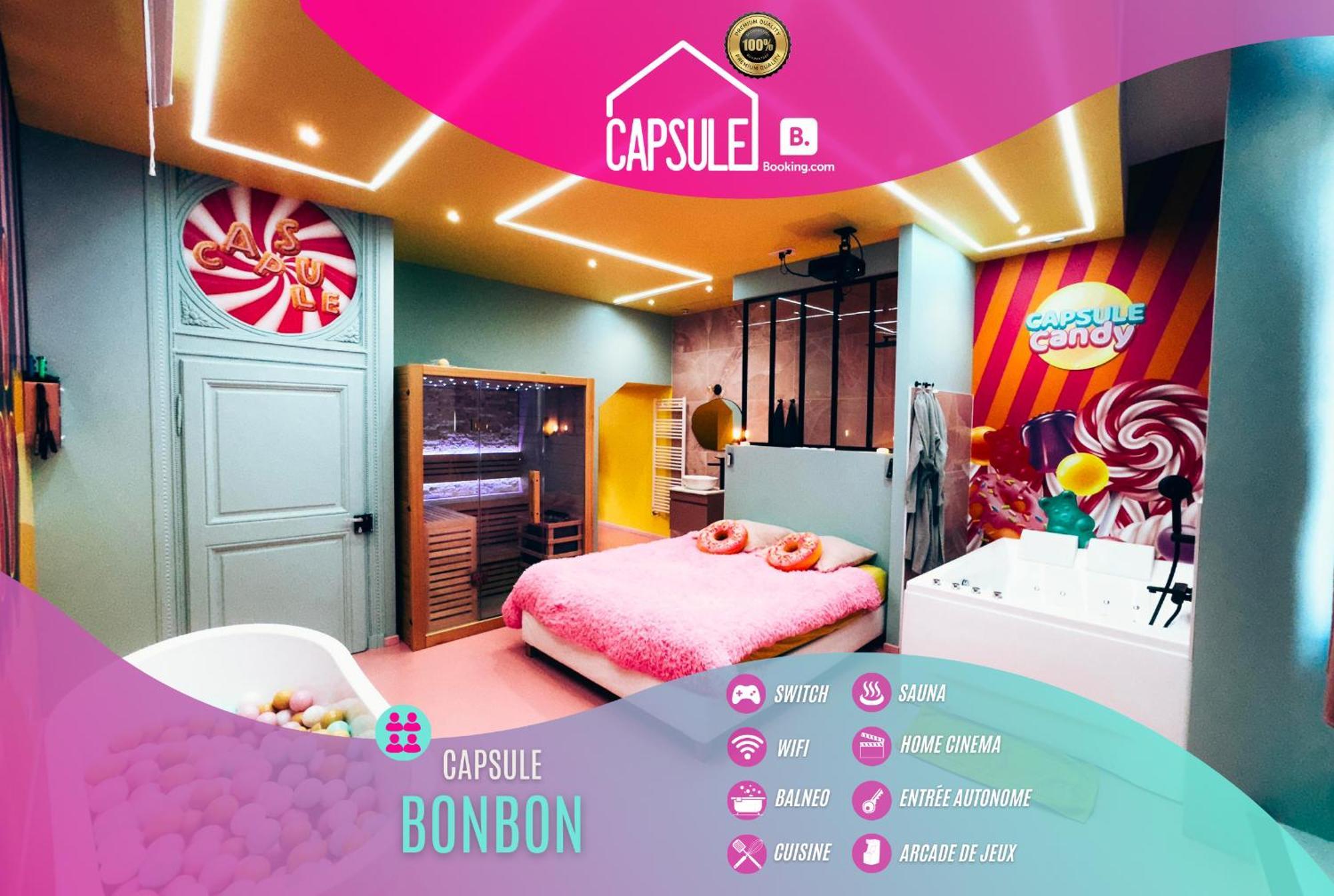 Capsule Bonbon - Balneo - Sauna - Billard - Nintendo Switch Douai Kültér fotó